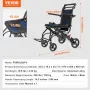 Wheelchair Aluminum Alloy Transport Chair Foldable 40 cm W Seat 99.8 kg