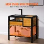 Tortoise Habitat, Wooden Tortoise House Indoor & Outdoor, Tortoise Enclosure with Light Stand, Reptile Enclosure Small Animal Ca