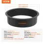 Fire Pit Ring, 45-Inch Outer/39-Inch Inner Diameter, 10inch Height Fire Pit Insert, Heavy Duty Carbon Steel Liner DIY Campfire R