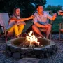Fire Pit Ring, 45-Inch Outer/39-Inch Inner Diameter, 10inch Height Fire Pit Insert, Heavy Duty Carbon Steel Liner DIY Campfire R