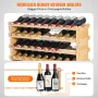 72 Bottle Upgrade Modular Wine Rack Bambus Wood Display Shelf