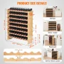 72 Bottle Upgrade Modular Wine Rack Bambus Wood Display Shelf