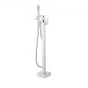 Freestanding Bathtub Faucet, Floor Mount, Freestanding Tub Filler, Shower Mixer Taps, Two Water Modes, 360Â° Swivel Spout, for