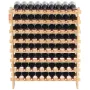 72 Bottle Upgrade Modular Wine Rack, Continuously Store Pinot Bottles, 8-Tier Bamboo Wood Storage Rack, Floor Freestanding Wines