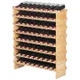 72 Bottle Upgrade Modular Wine Rack Bambus Wood Display Shelf