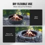Fire Pit Ring, 40-Inch Outer/36-Inch Inner Diameter, 8.5inch Height Fire Pit Insert, Heavy Duty Carbon Steel Liner DIY Campfire 