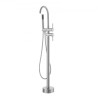 Freestanding Bathtub Faucet, Floor Mount, Freestanding Tub Filler, Shower Mixer Taps, Two Water Modes, 360Â° Swivel Spout, for