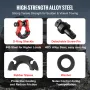 2 Pack 3/4 "D Ring Shackle med 7/8" Skruestift 66139 lbs Break