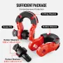 2 Pack 3/4 "D Ring Shackle med 7/8" Skruestift 66139 lbs Break