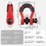 2 Pack 19 mm D Ring Shackle with 22.2 mm Screw Pin 30 Ton Break Strength