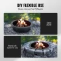 Fire Pit Ring, 36-Inch Outer/30-Inch Inner Diameter, 10inch Height 2.5mm Thick Fire Pit Insert, Heavy Duty Carbon Steel Liner DI
