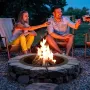 Fire Pit Ring, 36-Inch Outer/30-Inch Inner Diameter, 10inch Height 2.5mm Thick Fire Pit Insert, Heavy Duty Carbon Steel Liner DI