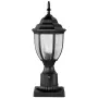 2 Pack Dusk to Dawn Outdoor Post Light, 390 mm, Waterproof Lamp Post Light Fixtures with 3.5 in Pier Mount Base Glass Shade, Lig