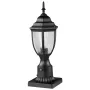 2 Pack Dusk to Dawn Outdoor Post Light, 390 mm, Waterproof Lamp Post Light Fixtures with 3.5 in Pier Mount Base Glass Shade, Lig
