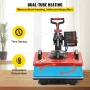 Heat Press 12x15 tommer 10 i 1 varmepresse 1000W
