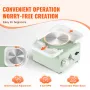 Mini Pottery Wheel, 0-320RPM Adjustable Speed Detachable Basin Forming Machine, 2.56in/3.94in 2 Turntables Electric Ceramic Whee