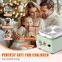 Mini Pottery Wheel, 0-320RPM Adjustable Speed Detachable Basin Forming Machine, 2.56in/3.94in 2 Turntables Electric Ceramic Whee