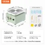 Mini Pottery Wheel, 0-320RPM Adjustable Speed Detachable Basin Forming Machine, 2.56in/3.94in 2 Turntables Electric Ceramic Whee