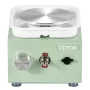 Mini Pottery Wheel, 0-320RPM Adjustable Speed Detachable Basin Forming Machine, 2.56in/3.94in 2 Turntables Electric Ceramic Whee
