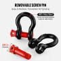 4 Pack 12.7 mm D Ring Shackle with 15.9 mm Screw Pin 8 Ton Break Strength