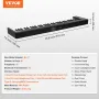 61 Key Folding Keyboard Piano, Bluetooth & MIDI, Portable Electronic Digital Foldable Piano with Sustain Pedal Touch Sensitive L