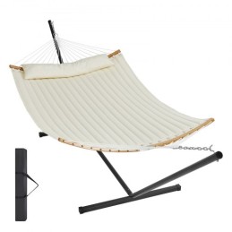 Double Quilted Fabric Hammock Two Person Hammock with Stand 480lb Capacity