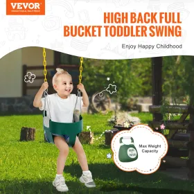 Toddler Swing Seat High Back Full Bucket Baby Swing Seat Support 150 lbs