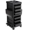 Ultimate Salon Trolley Cart, Lockable Beauty Salon Cart til stylist med 6 aftagelige skuffer og værktøjsholder, plast