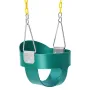 Toddler Swing Seat, High Back Full Bucket Baby Swing Seat with Coated Chains and Carabiners, Support 150 lbs Baby Outdoor Swing,