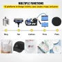 Heat Press 30.5x38.1 cm 10 In 1 Heat Press 1000W Heat Press Machine with 360° Rotation Swing Away White Heat Press T-Shirt Subli