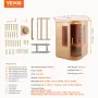 Far Infrared Wooden Sauna, Room Home Sauna Spa for 2 Person, Low EMF Far Infrared Hemlock Wood Sauna with Tempered Glass Door & 