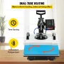 Heat Press 30.5x38.1 cm 10 In 1 Heat Press 1000W Heat Press Machine with 360° Rotation Swing Away White Heat Press T-Shirt Subli