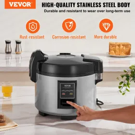 Kommerciel ris komfur 45-cup non-stick pot 9l 12h Keep Warm