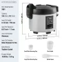 Commercial Rice Cooker, 45-Cup Rice Cooker, 9 Liter Large Rice Cooker and Warmer with Nonstick Inner Pot, Fast Cooking and 12-Ho