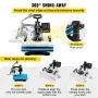 Heat Press 30.5x38.1 cm 10 In 1 Heat Press 1000W Heat Press Machine with 360° Rotation Swing Away White Heat Press T-Shirt Subli