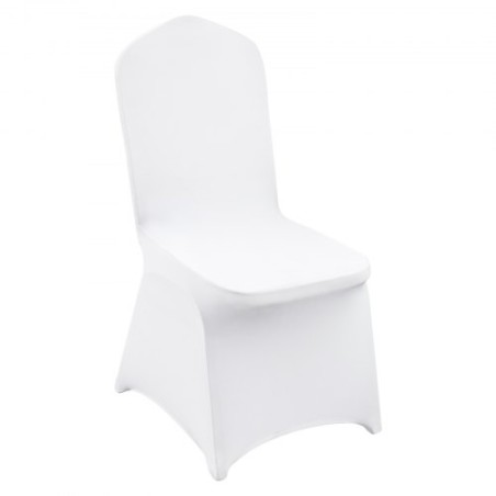 sal 150pcs Chair Covers White Spandex Stretch Folding Wedding Flat Front