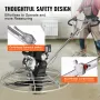 Power Trowel, 46” Walk-Behind Cement Trowel with Float Pan, 14HP Gas-Powered Smooth Concrete Surface Finisher, Heavy Duty Commer