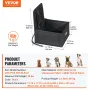 Dog Car Seat, Dog Booster Seat for Car with Support Frame, Pet Car Seat with Clip-On Safety Leash, Cotton Filling, Dog Car Bed f