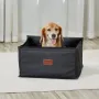 Dog Car Seat, Dog Booster Seat for Car with Support Frame, Pet Car Seat with Clip-On Safety Leash, Cotton Filling, Dog Car Bed f
