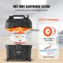 Wet/Dry Shop Vacuum, 15L 5 Peak HP, Efficient Suction & Blower w/ Nozzle,Casters, Portable Shop Vacuum with Attachments, Lightwe