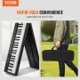 88 Key Folding Keyboard Piano, Bluetooth & MIDI, Portable Electronic Digital Foldable Piano with Stand Sustain Pedal Bag Touch S