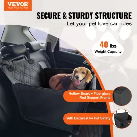 Dog Booster Car Seat Pet Car Seat for S M L Dogs up to 40 lbs Black