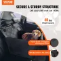 Dog Car Seat, Waterproof Dog Booster Seat for Car with Support Frame, Pet Car Seat with Clip-On Safety Leash, Dog Car Bed for Sm