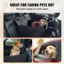 Dog Car Seat, Waterproof Dog Booster Seat for Car with Support Frame, Pet Car Seat with Clip-On Safety Leash, Dog Car Bed for Sm