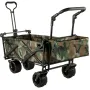Collapsible Wagon Cart Camouflage, Foldable Wagon Cart Removable Canopy 600D Oxford Cloth, Collapsible Wagon Oversized Wheels, P