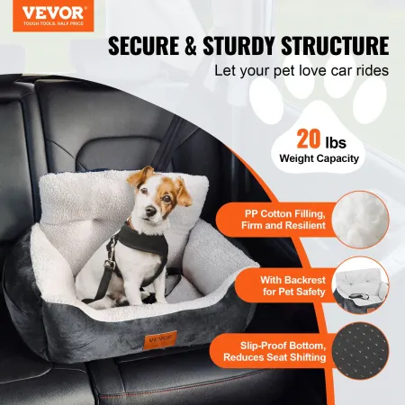 Dog Booster Car Seat Pet Car Seat til lille hund op til 20 kg