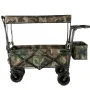 Collapsible Wagon Cart Camouflage, Foldable Wagon Cart Removable Canopy 600D Oxford Cloth, Collapsible Wagon Oversized Wheels, P