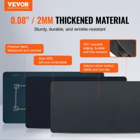 Poker Table Top 70 x 35 Inch Poker Mat 6-8 Players Foldable with Bag Green