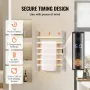 6 Bars Towel Warmer Rack, Wall Mounted Heated Towel Rack for Bathroom, IPX5 Waterpoof Towel Heater Rack with Timer & LED Display