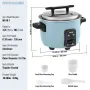 Commercial Rice Cooker, 50-Cup Rice Cooker, 10 Liter Large Rice Cooker and Warmer with Nonstick Inner Pot, Fast Cooking and 24-H